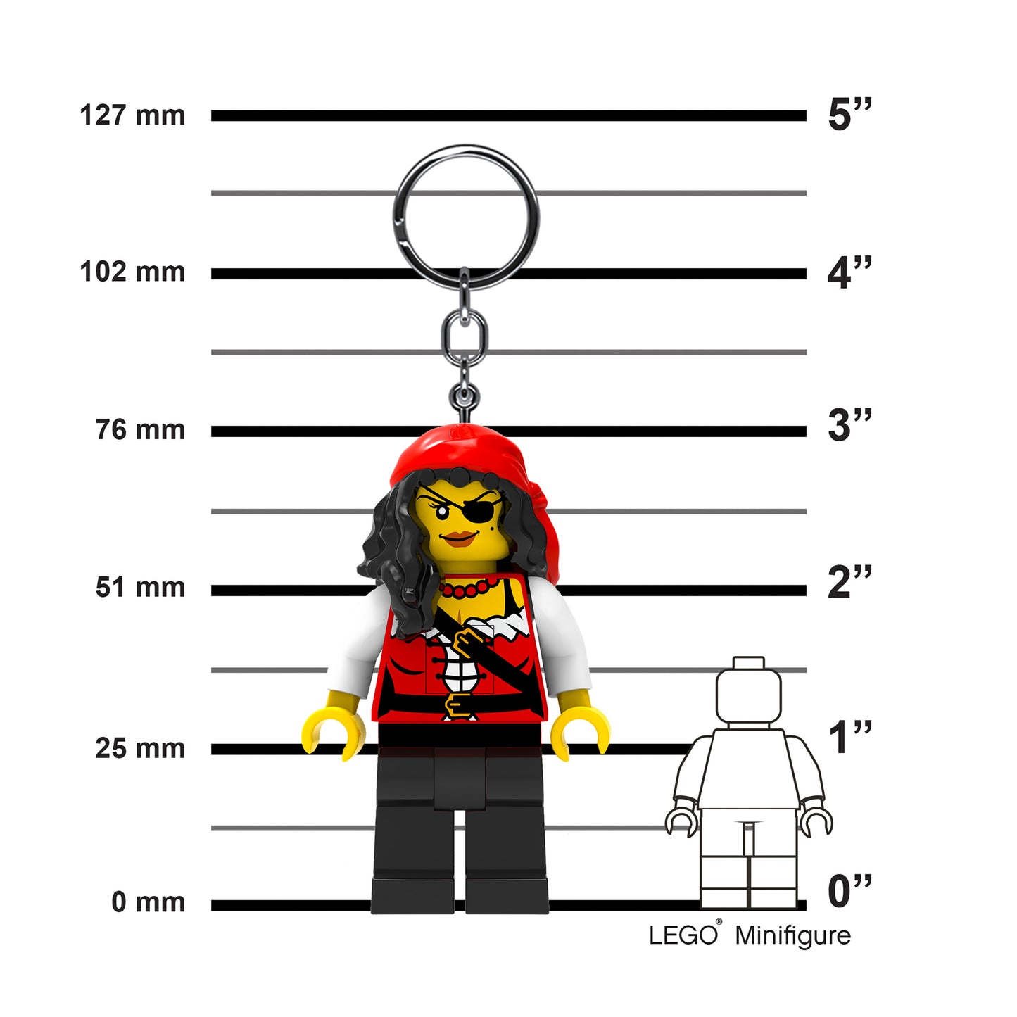 IQ LEGO® Minifigures™ Keychain Light Pirate Princess (KE193H)