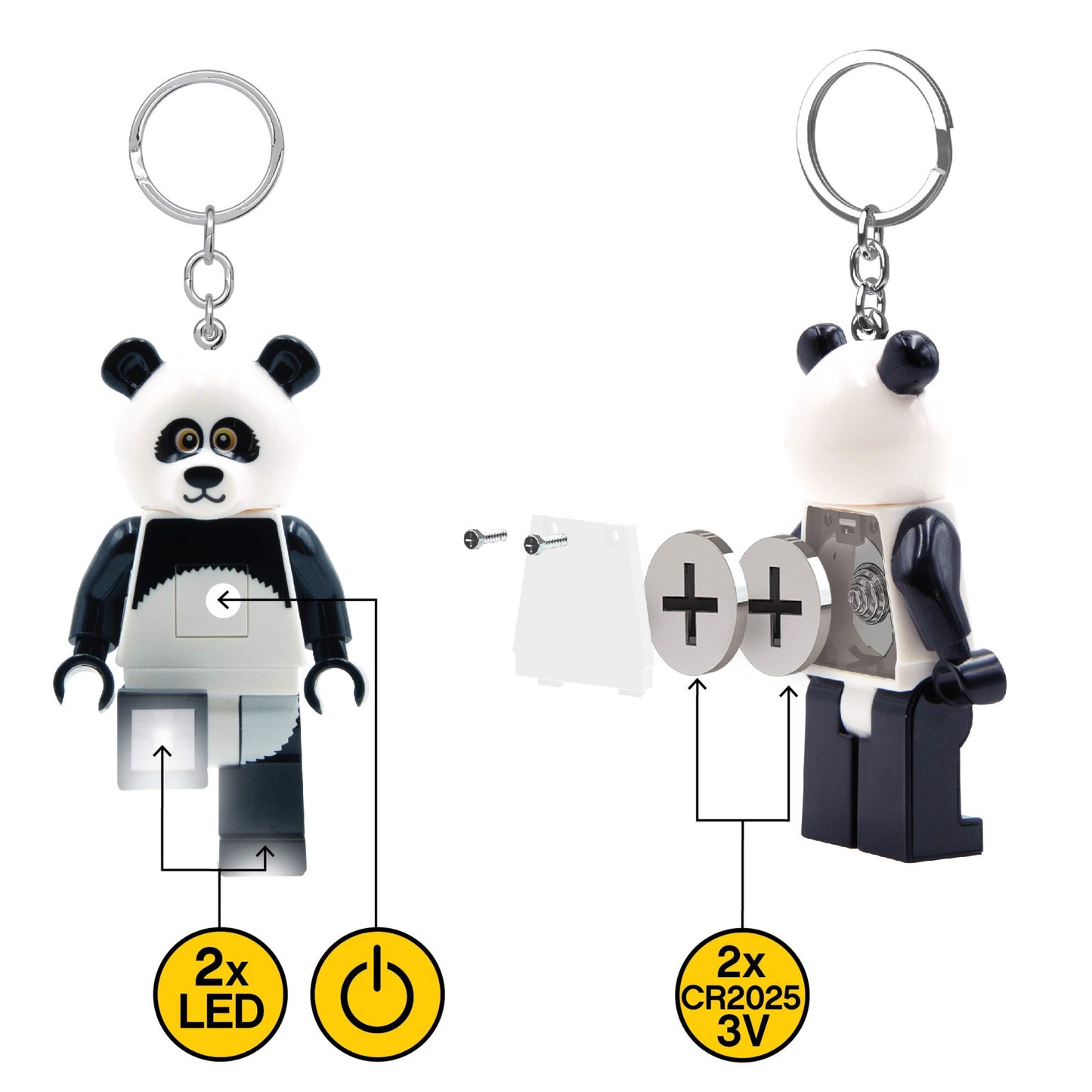 IQ 樂高® Minifigures™ 熊貓人 鑰匙圈燈 (KE195H)