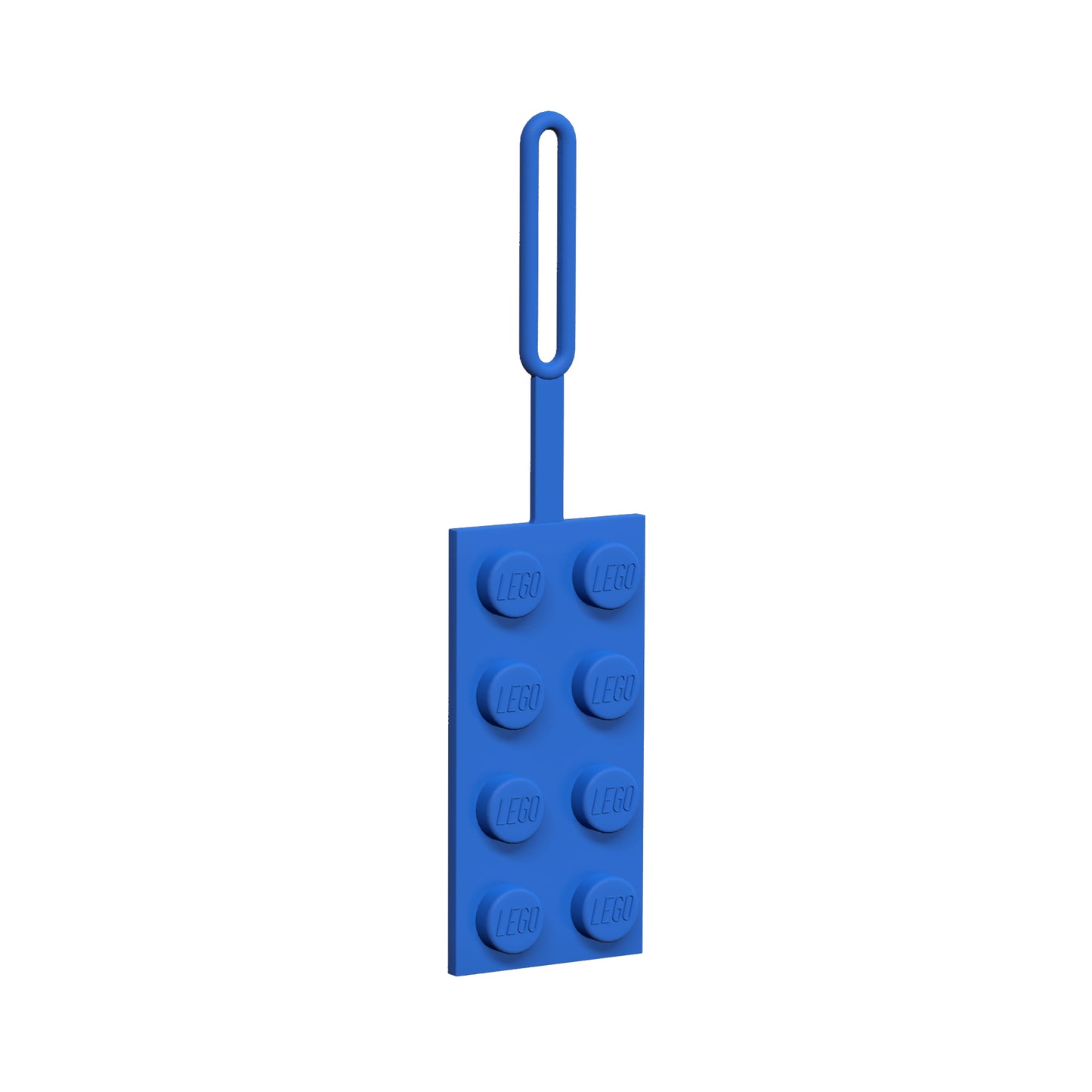 IQ レゴ アイコニック 2×4ブロック ラゲッジタグ 青 (52001)