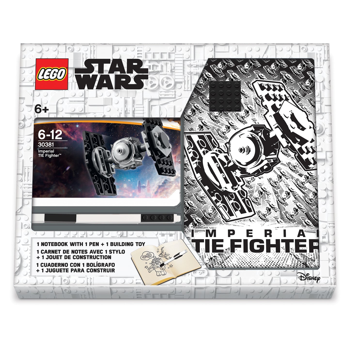IQ LEGO® STAR WARS 2.0 TIE Fighter Recruitment Bag Stationery Set (52510)