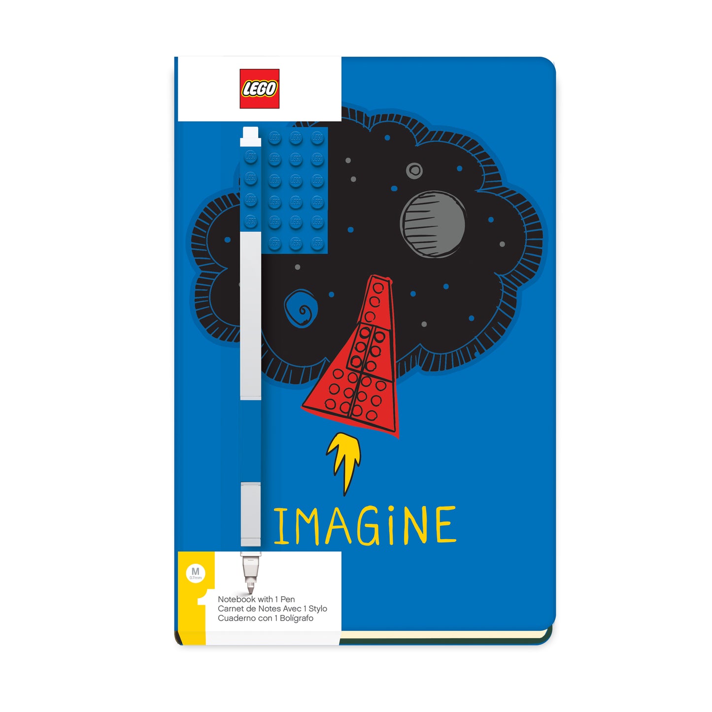 IQ LEGO® 2.0 Stationery Imagine Hardcover Journal with Blue Gel Pen Set (52523)