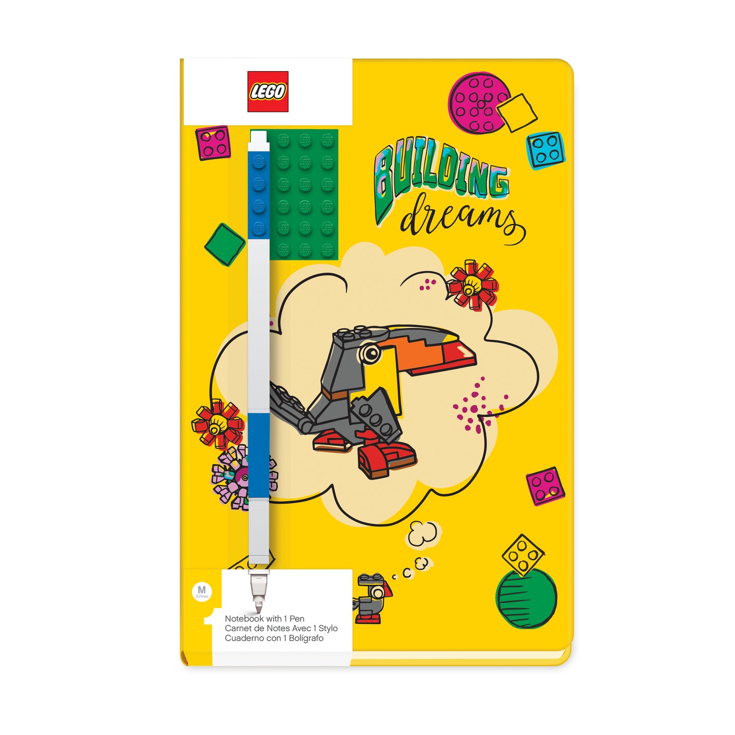 IQ レゴ 2.0シリーズ 文房具 夢の構築 4×6ブリックノート ジェルペン付き (52525)