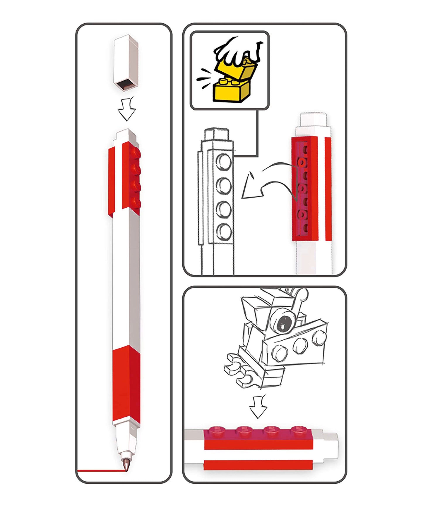IQ レゴ 2.0シリーズ 文房具 赤 ジェルペン ミニフィギュア付き (52602)