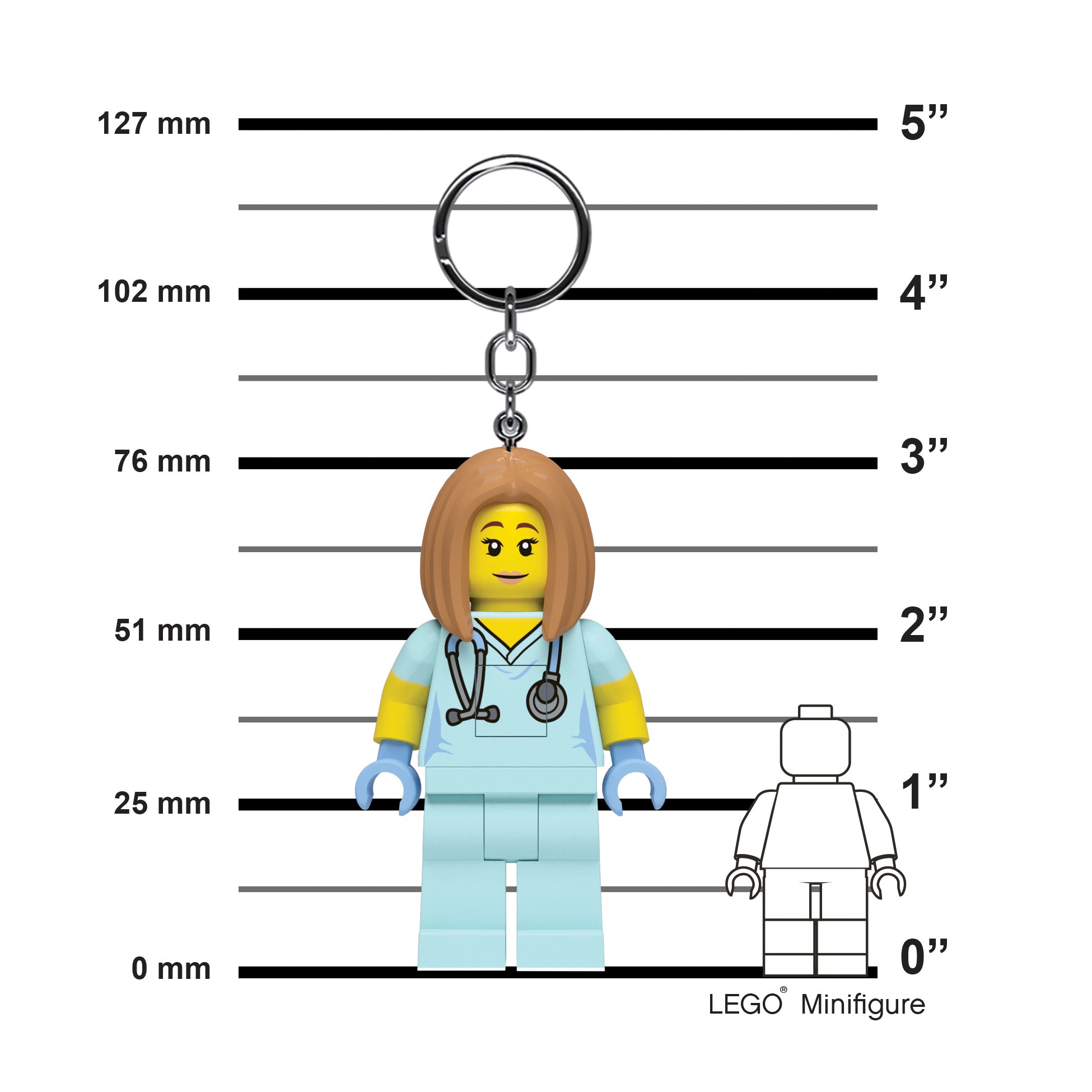 IQ LEGO Iconic Nurse LED luminous Key Chain KE156H IQ Hong Kong