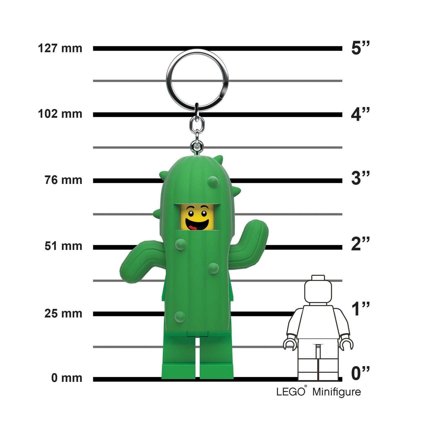 IQ LEGO® Iconic Cactus Boy LED luminous Key Chain (KE157H)