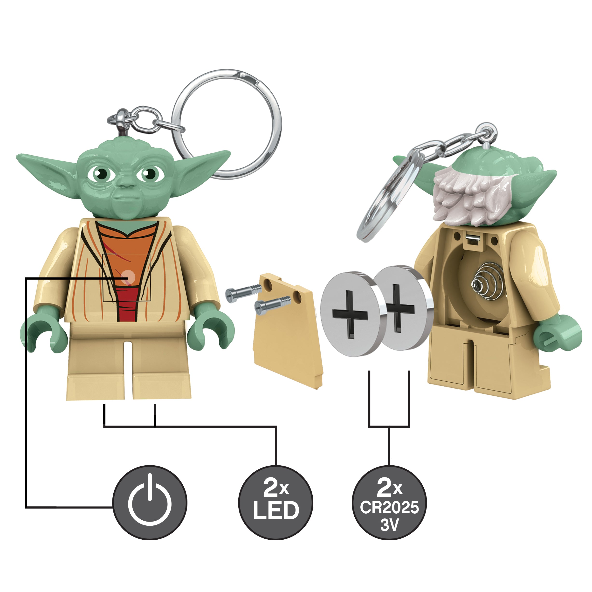 Lego yoda online keychain