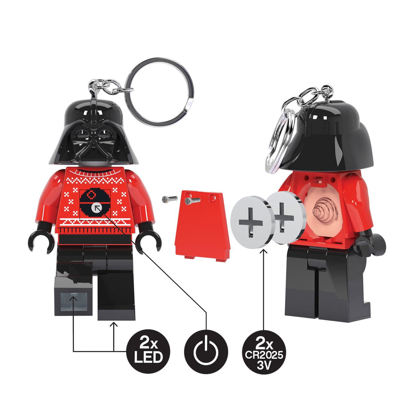 IQ LEGO® STAR WARS Darth Vader Ugly Sweater LED luminous Key Chain (KE173H)