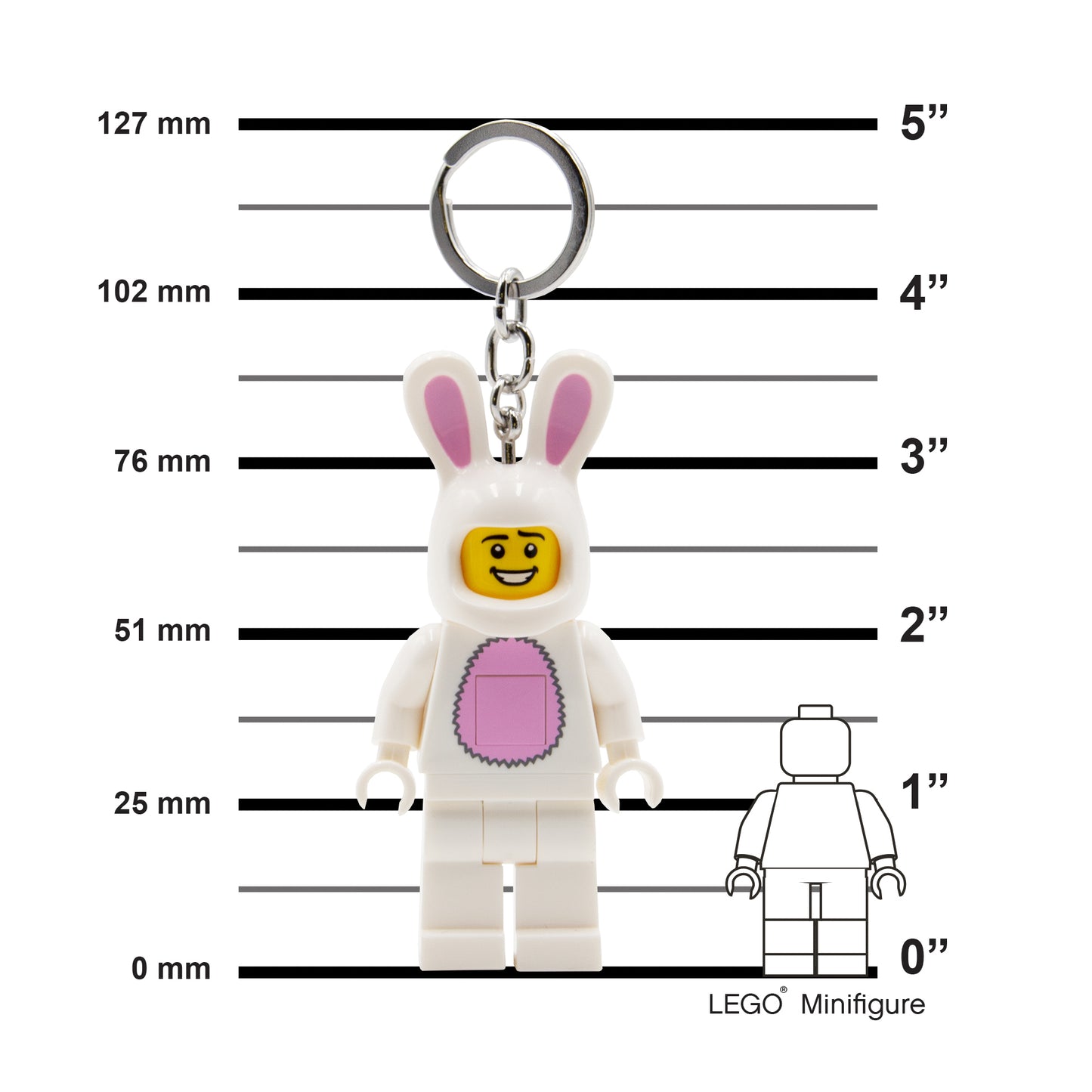 IQ 樂高 經典系列 兔子 LED發光鑰匙圈 (KE73H)