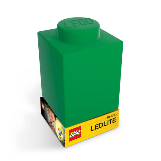 IQ レゴ アイコニック 1×1のレゴブロック形 柔らかシリコン タッチ式 ランプ 緑 (LP41)